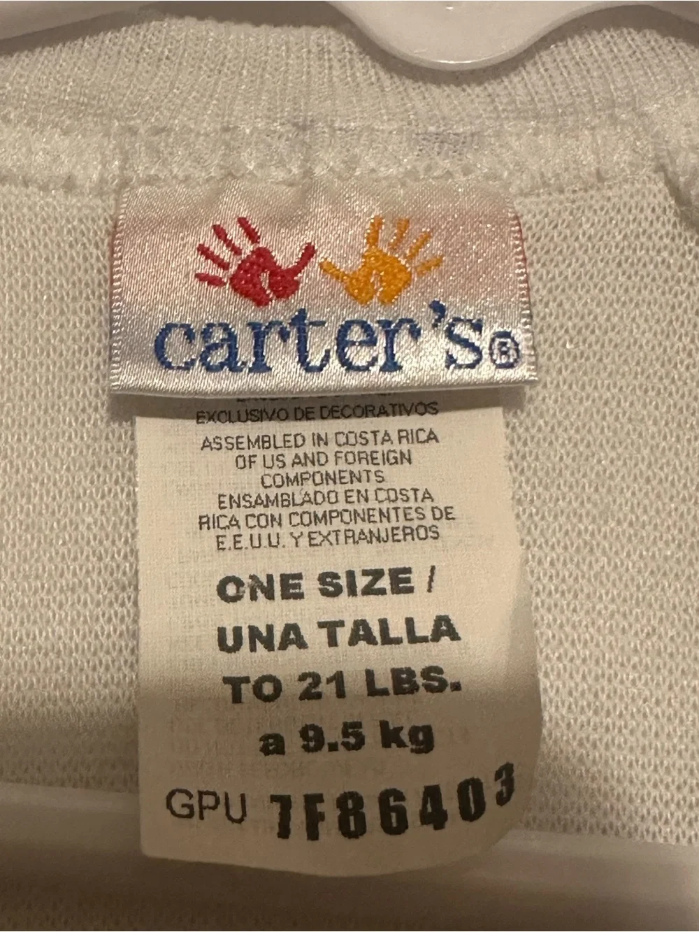 Vintage Carters White  Baby Sleep Sack  with Woodland Print